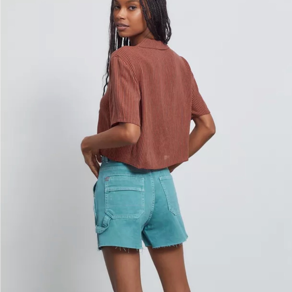 BDG Turquoise Utility Denim Shorts